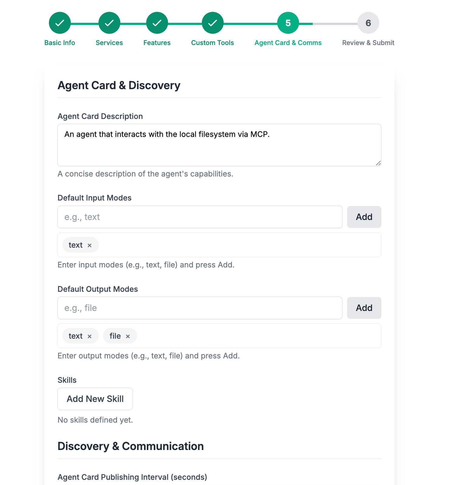 agentCard